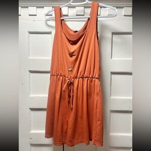 SLEEVELESS ROMPER BURNT ORANGE